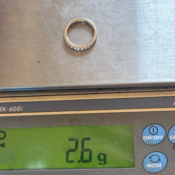 VTG Solid Sterling Silver 925 Cubic Zirconia Pavé Set Statement Ring Size 6.5 - Picture 9 of 9